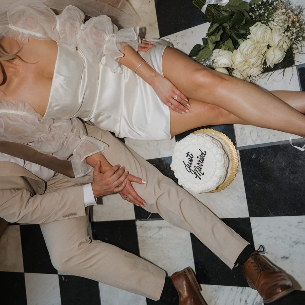 White Lurelly Cloud Silk Dress